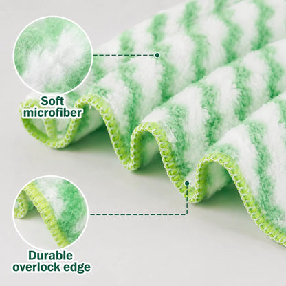 10-Pack Microfiber Cleaning Cloths – Reusable Lint-Free Multi-Purpose Cleaning Towels